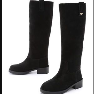 Brand new Tory Burch Wayland Black Suede Boots